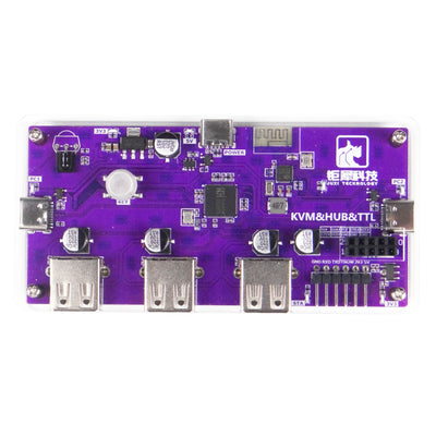 四合一 KVM 多電腦切換器集線器 | TTL 序列藍牙擴展塢